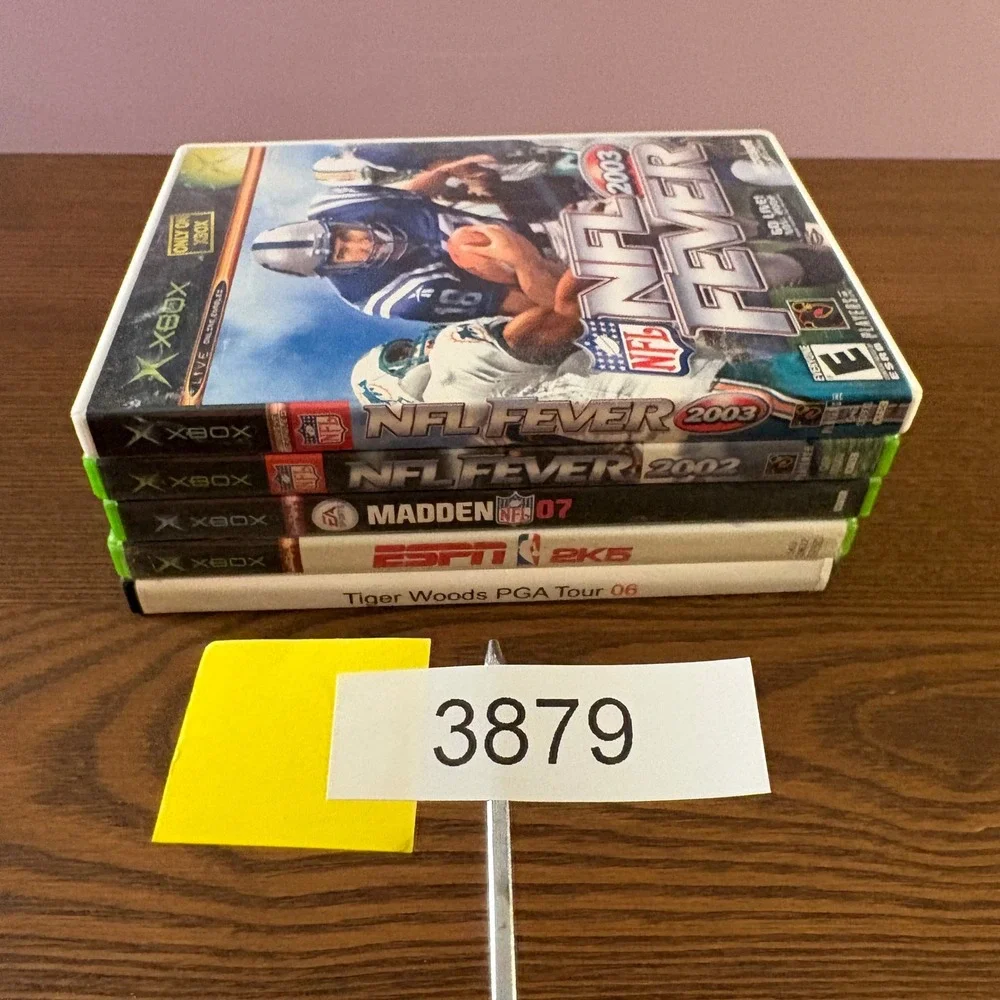 Microsoft Xbox‎ Sports Game Lot of 5 Madden NFL NBA 2K5 Tiger Woods Good Bundle